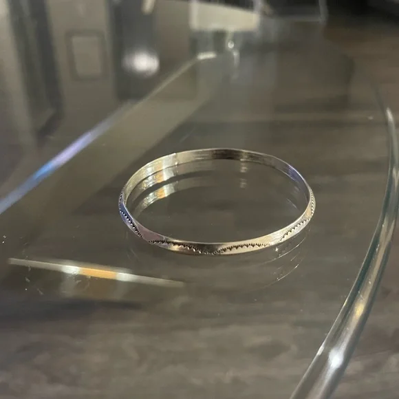 Vintage Sterling silver Aztec bracelet bangle - Picture 5 of 5